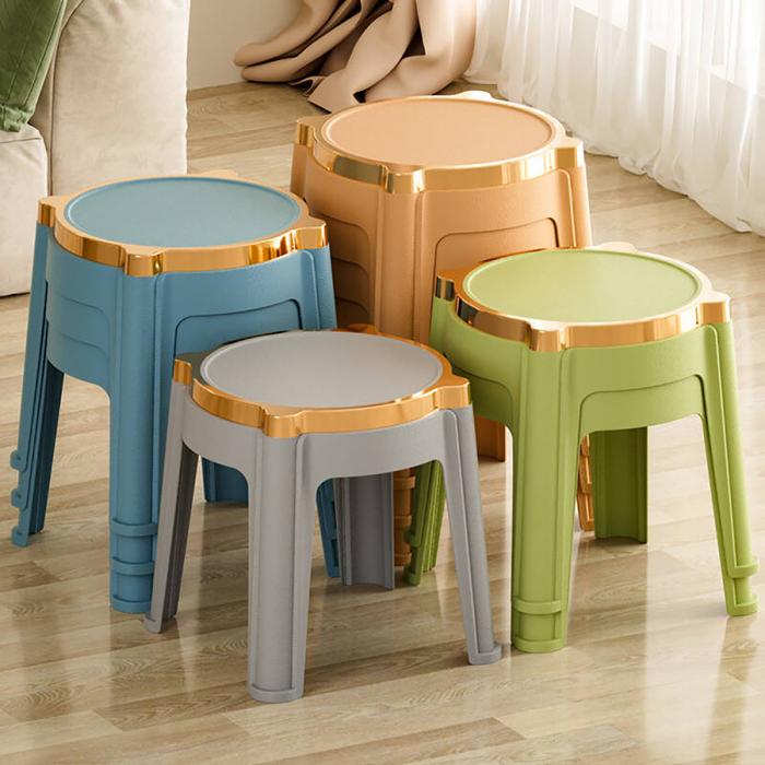 金邊皮紋凳(小號)