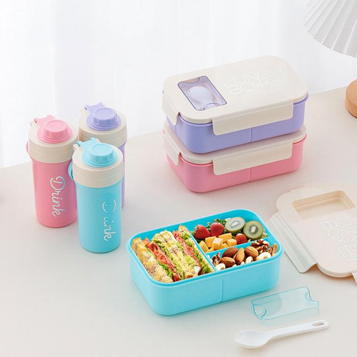 清新簡約飯盒水壺套裝1100ml+400ml